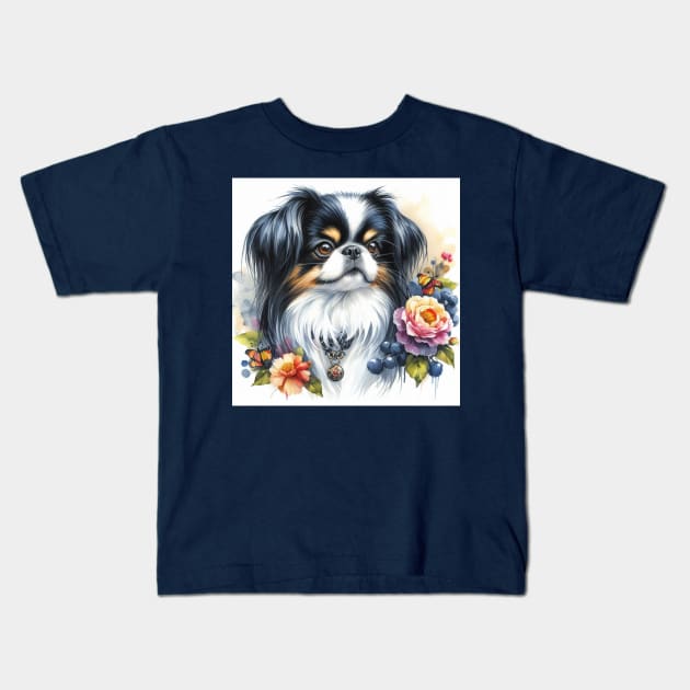 Japanese Chin Dog Kids T-Shirt by KayBeeTees